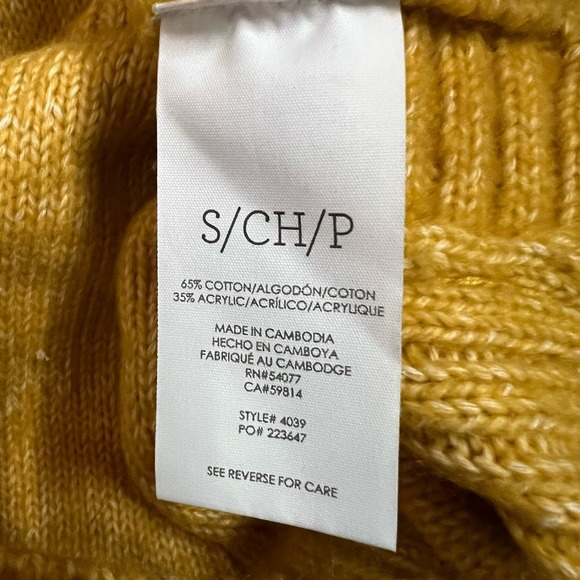 Cabi Stitch Mix Pullover Sweater Small Women’s Yellow 4039 - Picture 6 of 6